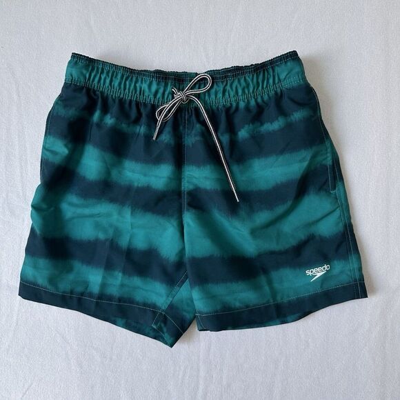 Speedo Men's‎ 5.5" Striped Swim Shorts - Green Small Trunks - Picture 8 of 8
